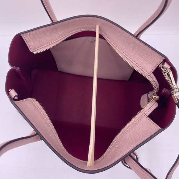 Kate Spade Medium Top ZIP Satchel Rose Smoke - Picture 6 of 12